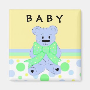 New Baby Blue Teddybear Magnet