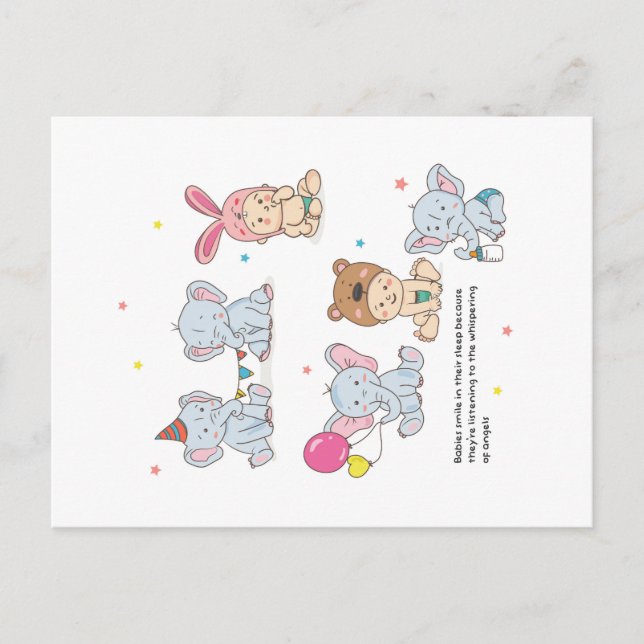 New Baby Born Greeting Card (Front)