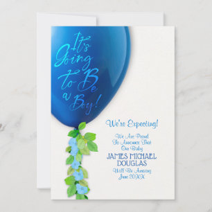 New Baby Boy Announcement Card