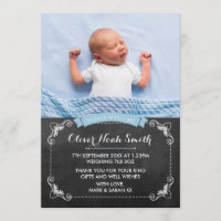 New baby boy announcement/thank you card