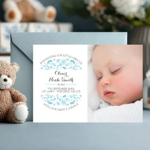 New baby boy announcement/thank you card