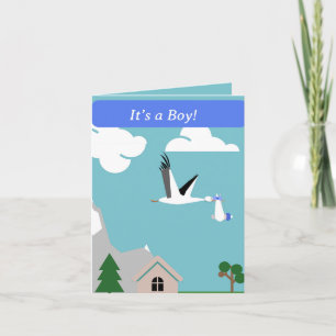 New Baby Boy Editable  Card