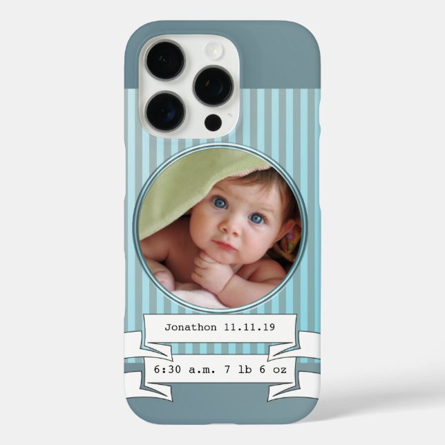 New Baby Boy Photo For Mum or Grandma Case-Mate iPhone Case (Back)