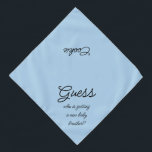 New Baby Brother Script Typography Blue Pet Bandana<br><div class="desc">Baby blue bandanna, with a cute text announcement... .Guess Who's getting a new baby brother? Because your pet is part of the family too! Perfect for your announcing a new pet or baby! Also perfect for gender reveal! The background colour is customisable to any colour you desire, as are the...</div>