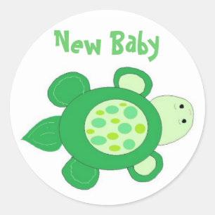 New Baby Classic Round Sticker