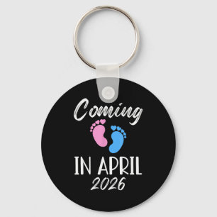 New Baby Coming In April 2026 Funny Baby Shower Bo Key Ring