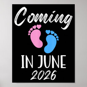 New Baby Coming In June 2026 Funny Baby Shower Boy Poster