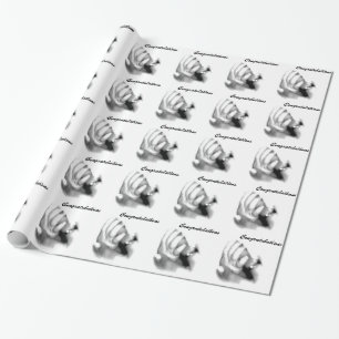 New baby congrats, baby hand, gift wrap. wrapping paper