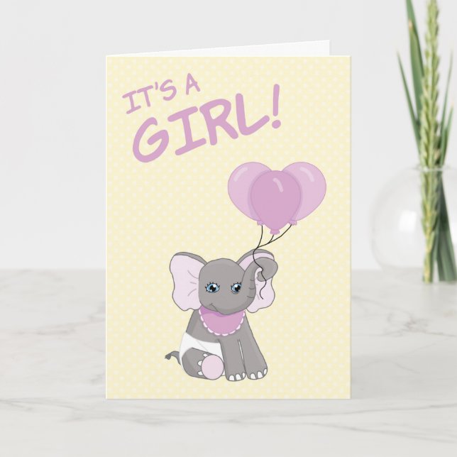 New Baby Congratulations Baby Girl Card (Front)