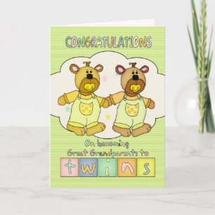 New Baby Congratulations For Great Grandparents - Card
