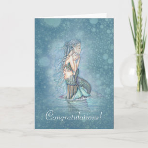 New Baby Congratulations New Mother Mermaid Cards