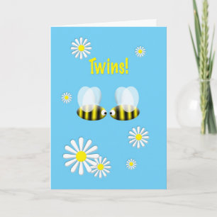 New Baby Congratulations Twins Boys Card
