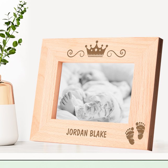  New Baby Crown Name Laser Photo Etched Frames (New Baby Crown Name Laser Etched Frames)