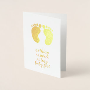 new baby cute quote Gold Foil Card