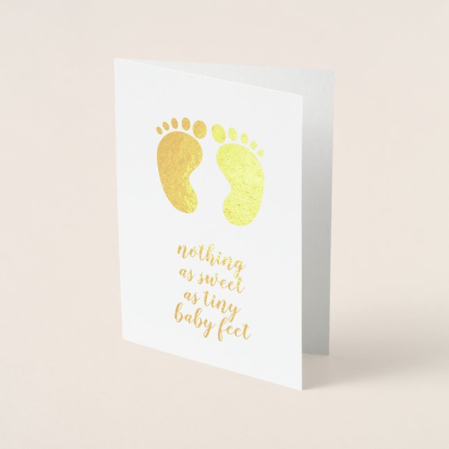 new baby cute quote Gold Foil Card (Front)