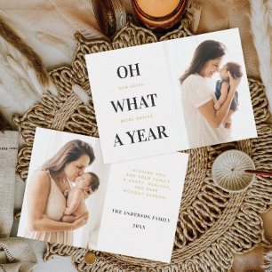 New Baby Family Photo Christmas Cards