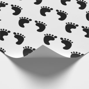 NEW BABY FOOT PRINTS WRAPPING PAPER