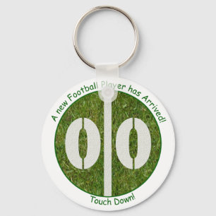 New Baby Football Player Arrival Key Ring
