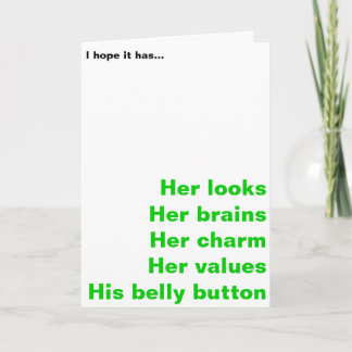 New Baby Funny Card - Boy or Girl