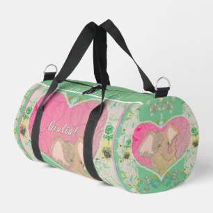 New Baby Gear w/Elephant Hearts Print Cut Sew Bag