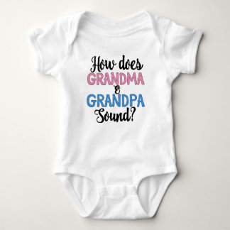 New baby gender reveal grandparents baby bodysuit
