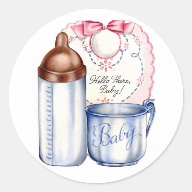 New Baby gift stickers for baskets or scrapbooks (Front)