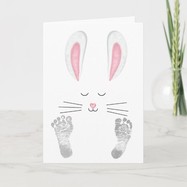New Baby Girl Bunny  Card (Front)