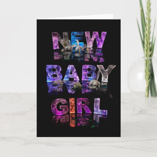 New Baby Girl Card (Front)