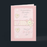 New Baby Girl Card Pink celebrates<br><div class="desc">A pink card for the birth of a beautiful Baby Girl,  with polka dot hearts and a flower</div>