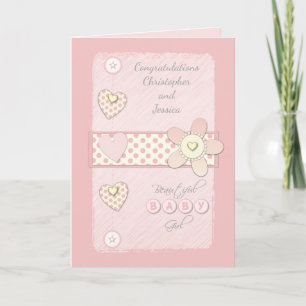 New Baby Girl Card Pink congratulations