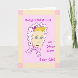 New Baby Girl Congratulations Card
