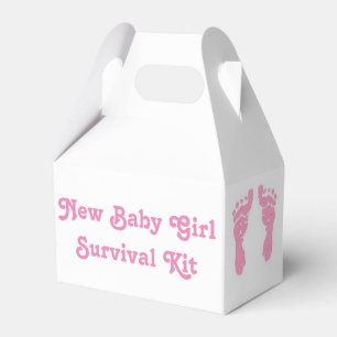 "New Baby Girl" Survival Kit Favour Box