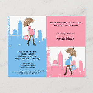 New Baby In The City Baby Shower Invitation