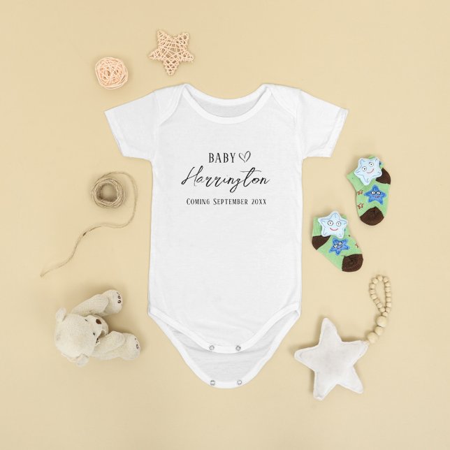 New Baby Infant Name Date Coming T-Shirt Bodysuit (Creator Uploaded)