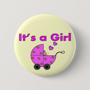New Baby "It's a Girl" Gifts 6 Cm Round Badge