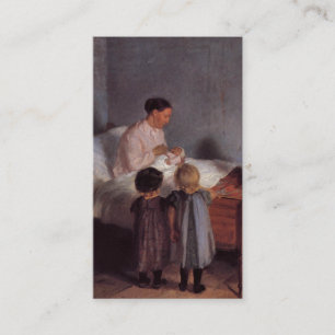 New baby little brother painting Dutch art Ancher Business Card