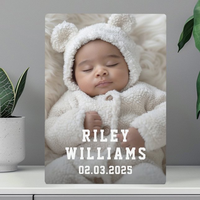 New baby name date photo  plaque (New baby name date photo plaque)