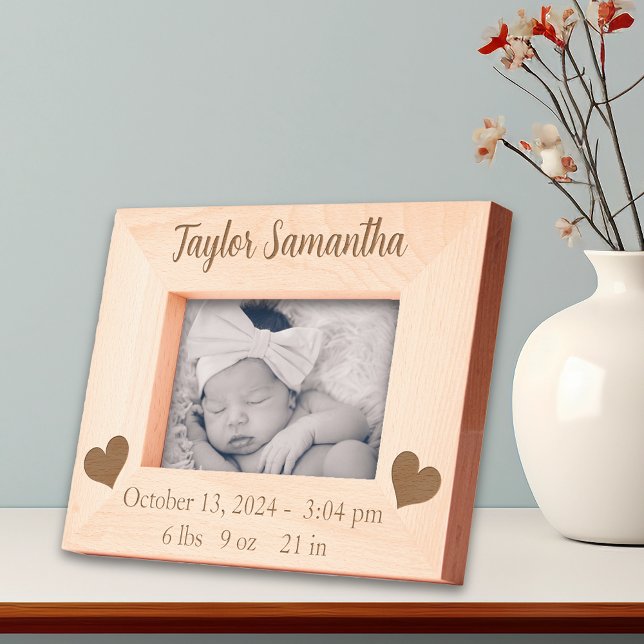 New Baby Newborn Gift Stats  Etched Frames (Creator Uploaded)