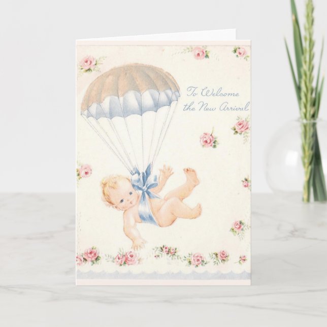 New Baby Parachute Announcement (Front)