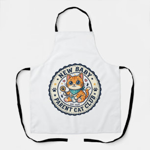 New Baby Parent Cat Cat Mum Gift Idea - New Baby P Apron