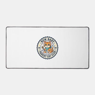 New Baby Parent Cat Cat Mum Gift Idea - New Baby P Desk Mat