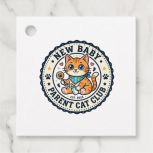 New Baby Parent Cat Cat Mum Gift Idea - New Baby P Favour Tags