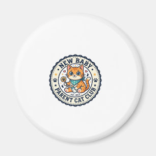 New Baby Parent Cat Cat Mum Gift Idea - New Baby P Magnet