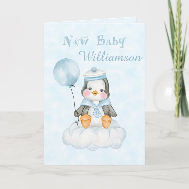 New Baby Penguin Card (Front)