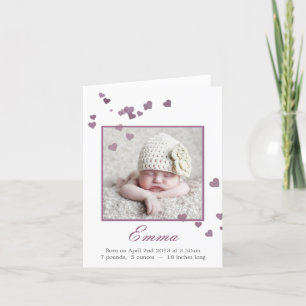 New Baby Photo Birth Announcement / Thank you