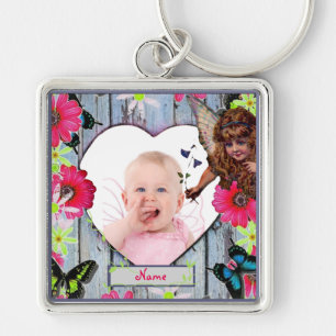 New Baby Photo Gift Flower Fairy Key Ring