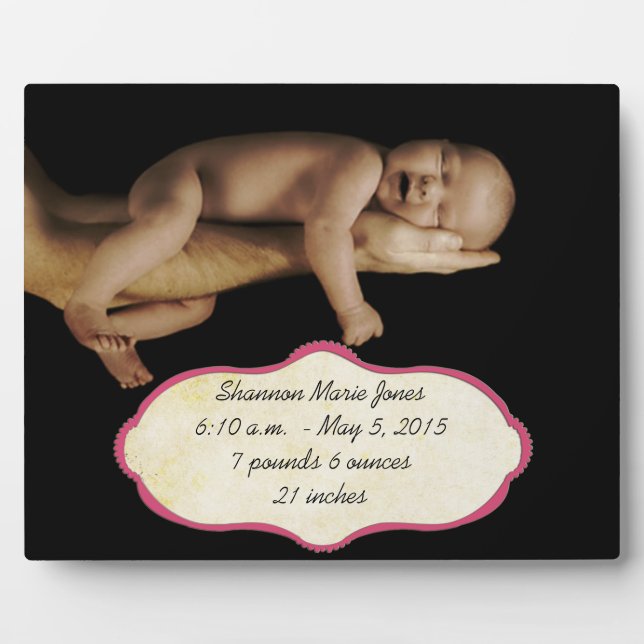 New Baby Photo Plaque (Front)