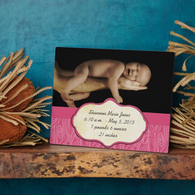 New Baby Photo Plaque (Side)
