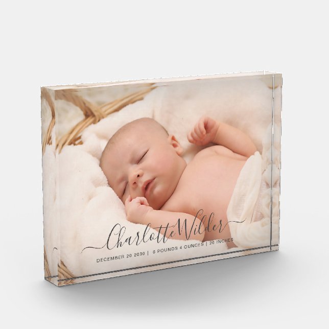 New Baby Photo Script Name Birth Stats (Left)