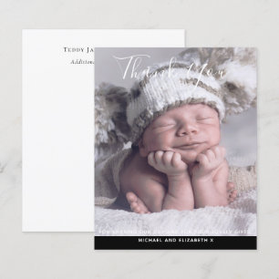 New Baby Photo Thank You Cards Modern Budget